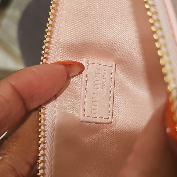 Miu Miu Parfums Pastel Pink Pouch with Multicolor Logo - Picture 3 of 3